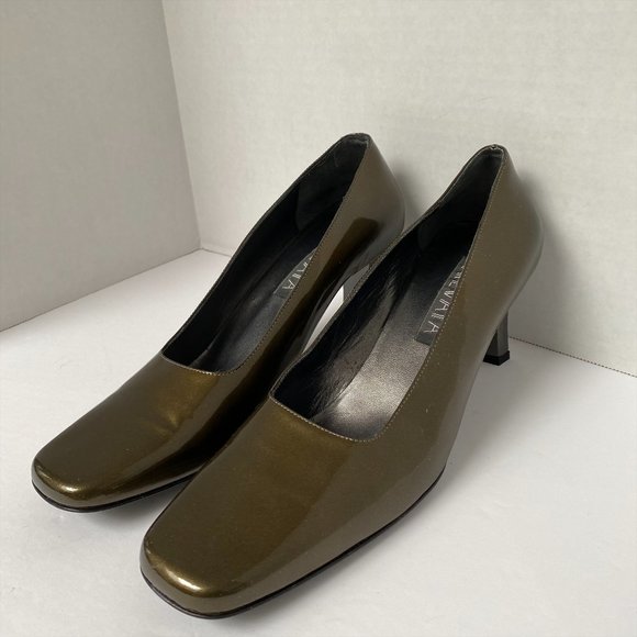 PREVATA METALLIC GREEN WOMENS HEELS IN SIZE 8B - Picture 5 of 10